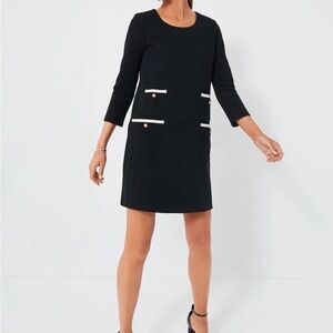 Tuckernuck Francois Mod Mini Black Dress with White Accents